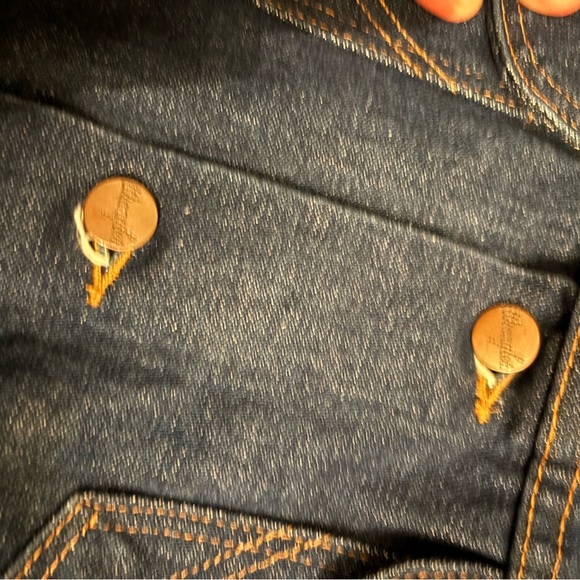 VINTAGE WRANGLERS RARE NEVER WORN 1970s DENIM TRUCKER JACKET LIKE NEW! Small - Picture 6 of 13
